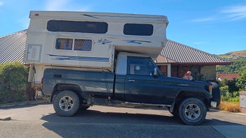 Toyota landcruiser with camper